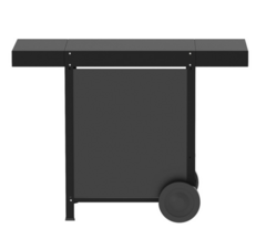 Oscar RVS roltafel zwart Outr