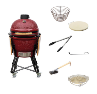 Kamado Grill Large 55 - Wijnrood - Pro Outr